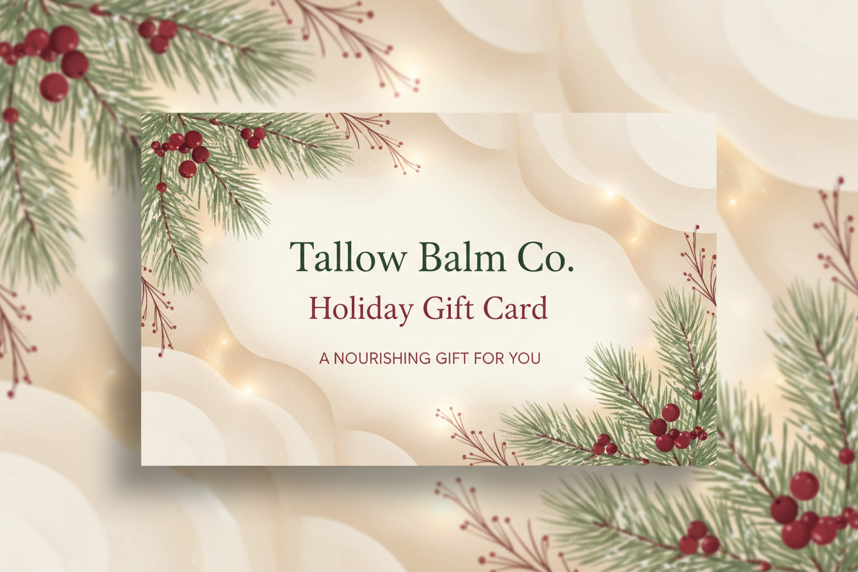 make a Tallow Balm Co christmas hoilday gift card