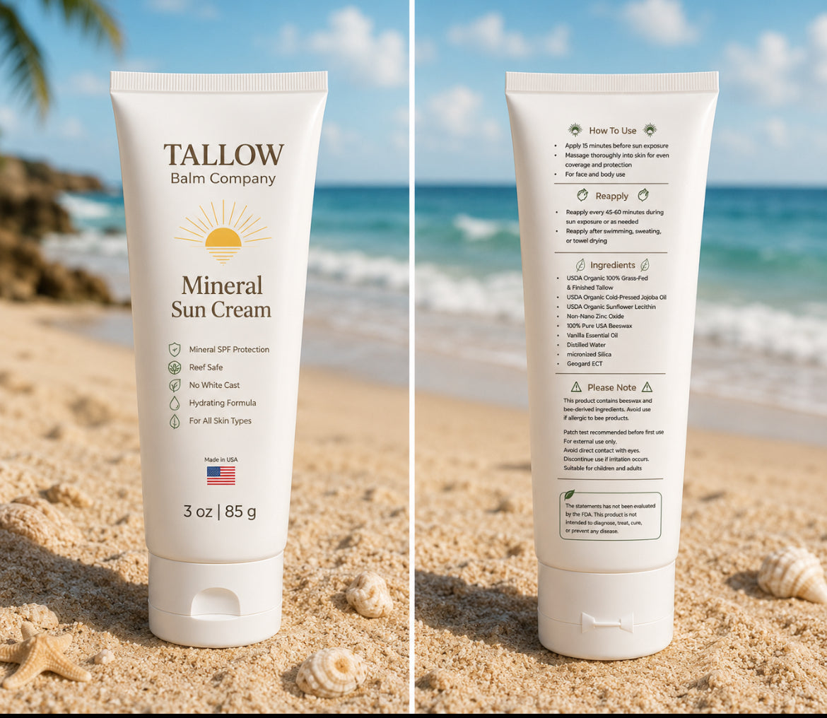 Mineral Sun Cream – Now Available!Non-Nano Zinc  No Seed Oils | No White Cast | Reef-Safe